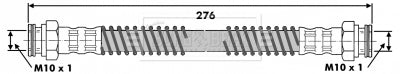 Borg & Beck - BRAKE HOSE - BBH6258 - Fits: Peugeot 205,309