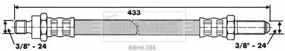 Borg & Beck - BRAKE HOSE - BBH6386 - Fits: Land Rover Series III 88/109