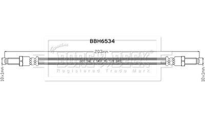 Borg & Beck - BRAKE HOSE - BBH6534 - Fits: Rover Metro, 100 series 80-