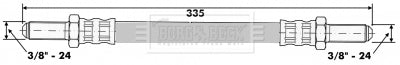 Borg & Beck - BRAKE HOSE - BBH6554 - Fits: Ford Escort I, Jaguar XJ serie