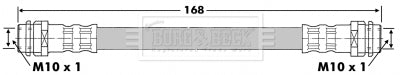 Borg & Beck - BRAKE HOSE - BBH6632 - Fits: VAG A1,A3,Arosa,Polo,Octavia