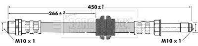 Borg & Beck - BRAKE HOSE - BBH6762 - Fits: BMW 3(E46),Z4(E85,E86)