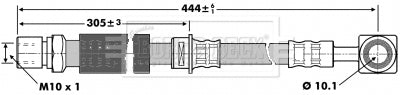 Borg & Beck - BRAKE HOSE - BBH6845 - Fits: Saab 9-5 99-