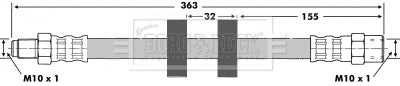 Borg & Beck - BRAKE HOSE - BBH6870 - Fits: Volvo 740,760,850,C70,S70,V70