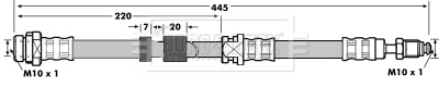 Borg & Beck - BRAKE HOSE - BBH7079 - Fits: Mazda 3(BK,BL)5(CR19,CW)