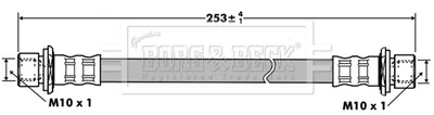 Borg & Beck - BRAKE HOSE - BBH7419 - Fits: PSA 107,C1,Toyota Aygo