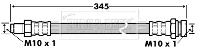 Borg & Beck - BRAKE HOSE - BBH7521 - Fits: Smart Cabrio,City Coupe,Fortwo