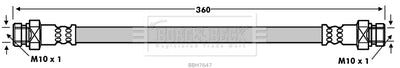 Borg & Beck - BRAKE HOSE - BBH7647 - Fits: Mitsubishi L200,Triton 2.5TD
