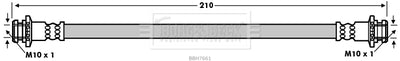Borg & Beck - BRAKE HOSE - BBH7661 - Fits: Nissan Qashqai 07-