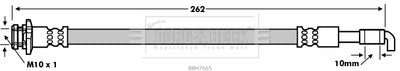 Borg & Beck - BRAKE HOSE - BBH7665 - Fits: Nissan X-Trail 07-