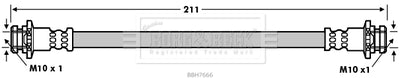 Borg & Beck - BRAKE HOSE - BBH7666 - Fits: Nissan X-Trail 07-