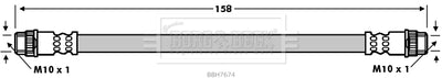 Borg & Beck - BRAKE HOSE - BBH7674 - Fits: Renault Megane III 08-