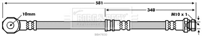 Borg & Beck - BRAKE HOSE - BBH7830 - Fits: Mit Pajero IV (V8_W,V9_W)