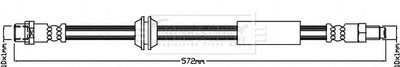 Borg & Beck - BRAKE HOSE - BBH8650 - Fits: MERCEDES M Class (W164) 05-11