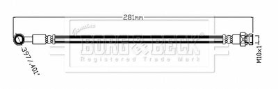 Borg & Beck - BRAKE HOSE - BBH8758 - Fits: ASX (GA),Outlander III (GG,GF,ZJ) 07/12>