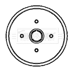 Borg & Beck - REAR BRAKE DRUM - BBR7001 - Fits: V.A.G. 80,Golf,Polo 72-