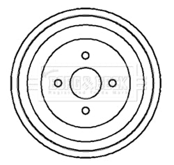 Borg & Beck - BRAKE DRUM - BBR7004 - Fits: BMW 316-320i 75-84