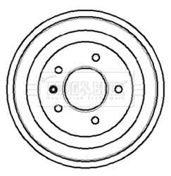 Borg & Beck - BRAKE DRUM - bbr7018 - Fits: Isuzu Trooper 87-88