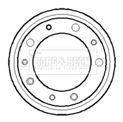 Borg & Beck - BRAKE DRUM - BBR7029 - Fits: Land Rover series II SWB 48-72