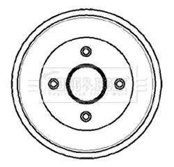 Borg & Beck - REAR BRAKE DRUM - BBR7034 - Fits: Renault Laguna 94- (-ABS)