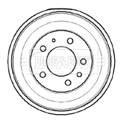 Borg & Beck - BRAKE DRUM - BBR7036 - Fits: Toyota Hi Lux Pick up 74-83