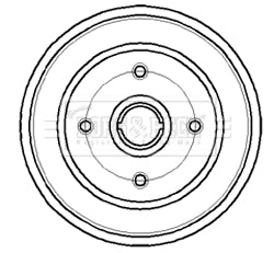 Borg & Beck - BRAKE DRUM - BBR7044 - Fits: GM Nova,Corsa 83-