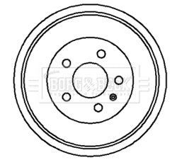 Borg & Beck - REAR BRAKE DRUM - BBR7045 - Fits: Skoda Octavia 96-