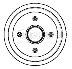 Borg & Beck - BRAKE DRUM - BBR7055 - Fits: Ford Escort,Fiesta w/o ABS 90-