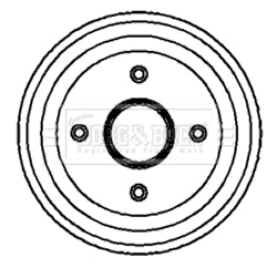 Borg & Beck - BRAKE DRUM - BBR7068 - Fits: Renault 5,9,11,19,Clio