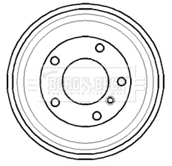Borg & Beck - BRAKE DRUM - BBR7069 - Fits: BMW 316i,318i (Drum) E36 90-