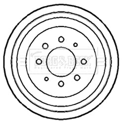 Borg & Beck - BRAKE DRUM - BBR7076 - Fits: Renault Espace (rear) 86-