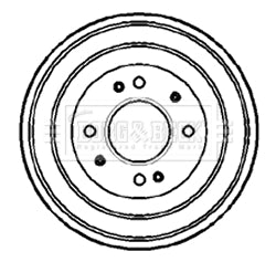 Borg & Beck - BRAKE DRUM - BBR7078 - Fits: Rover 200/400 (rear) 89-
