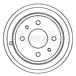 Borg & Beck - BRAKE DRUM - BBR7086 - Fits: Fiat Punto (drum) 94-