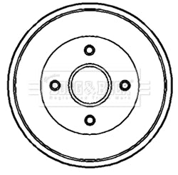 Borg & Beck - BRAKE DRUM - BBR7087 - Fits: Renault 19 Turbo Diesel