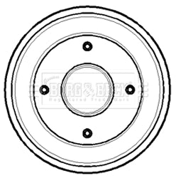 Borg & Beck - BRAKE DRUM - BBR7099 - Fits: Citroen AX GTi,Saxo 91-