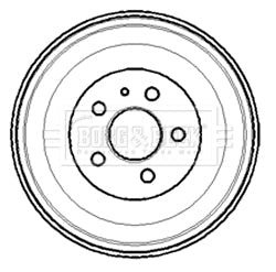 Borg & Beck - BRAKE DRUM - BBR7100 - Fits: Citroen,Fiat,Peugeot com. 95-