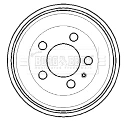 Borg & Beck - REAR BRAKE DRUM - BBR7114 - Fits: Skoda,VAG Fabia, A2 99-