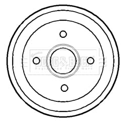 Borg & Beck - REAR BRAKE DRUM - BBR7116 - Fits: Vauxhall Agila,Wagon R 00-