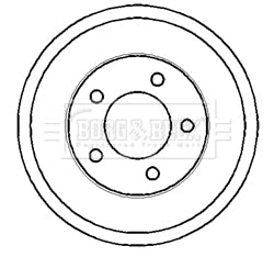 Borg & Beck - REAR BRAKE DRUM - BBR7117 - Fits: Ford Transit Connect 02-
