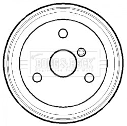 Borg & Beck - REAR BRAKE DRUM - BBR7118 - Fits: MCC Smart Car 98-