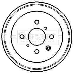 Borg & Beck - REAR BRAKE DRUM - BBR7120 - Fits: Citroen C1 05-