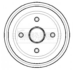 Borg & Beck - REAR BRAKE DRUM - BBR7123 - Fits: Vauxhall Corsa 00-