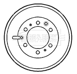 Borg & Beck - BRAKE DRUM - BBR7126 - Fits: Toyota Land Cruiser 81-89