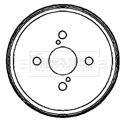 Borg & Beck - REAR BRAKE DRUM - BBR7130 - Fits: Suzuki Vitara 94-98