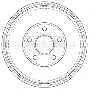 Borg & Beck - BRAKE DRUM - BBR7137 - Fits: Citroen Xsara - ZX 96 on