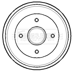 Borg & Beck - BRAKE DRUM - BBR7138 - Fits: Citroen Saxo,Peugeot 106 96 on