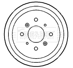 Borg & Beck - BRAKE DRUM - BBR7175 - Fits: Suzuki Baleno 1.6i 8/96-02