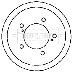 Borg & Beck - BRAKE DRUM - BBR7178 - Fits: Suzuki Vitara 2.0 inc.TD 95-98