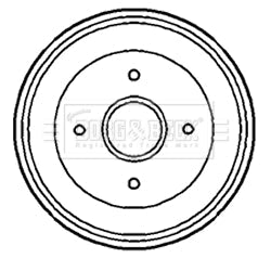 Borg & Beck - REAR BRAKE DRUM - BBR7188 - Fits: Ford Escort 95-