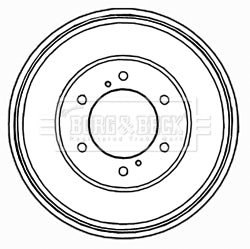 Borg & Beck - BRAKE DRUM - BBR7200 - Fits: Nissan Pathfinder 02/98-02/05